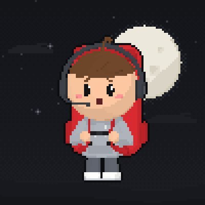 Pixel-art PACK agent wearing a red backpack